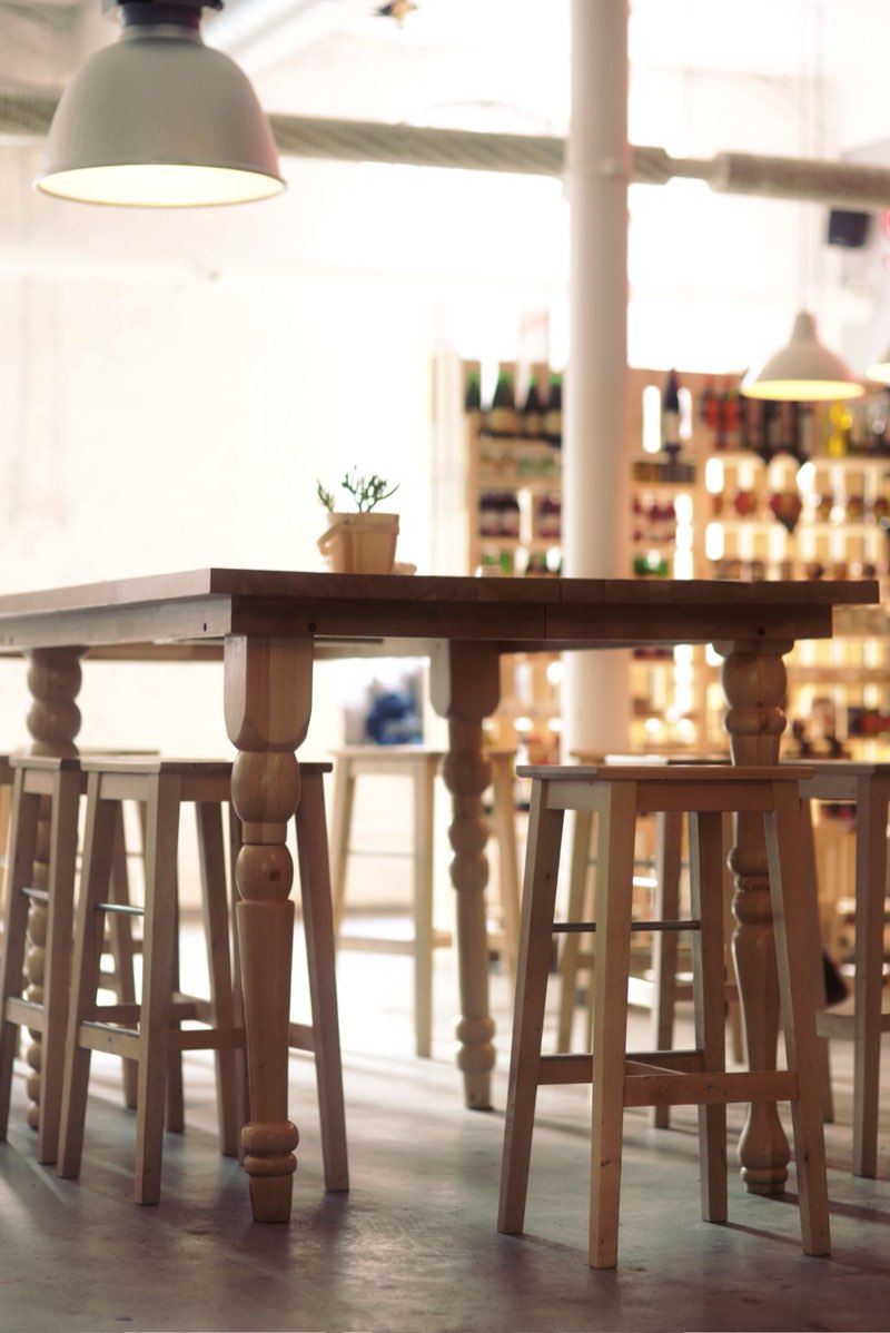 gps platform Image Table Wood Chair Stool Interior Restaurant